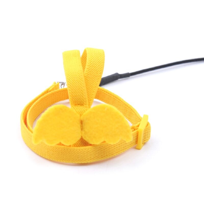 Huisdier papegaai vogel harnas riem buiten verstelbare trainingstouw tractiebanden: Geel a