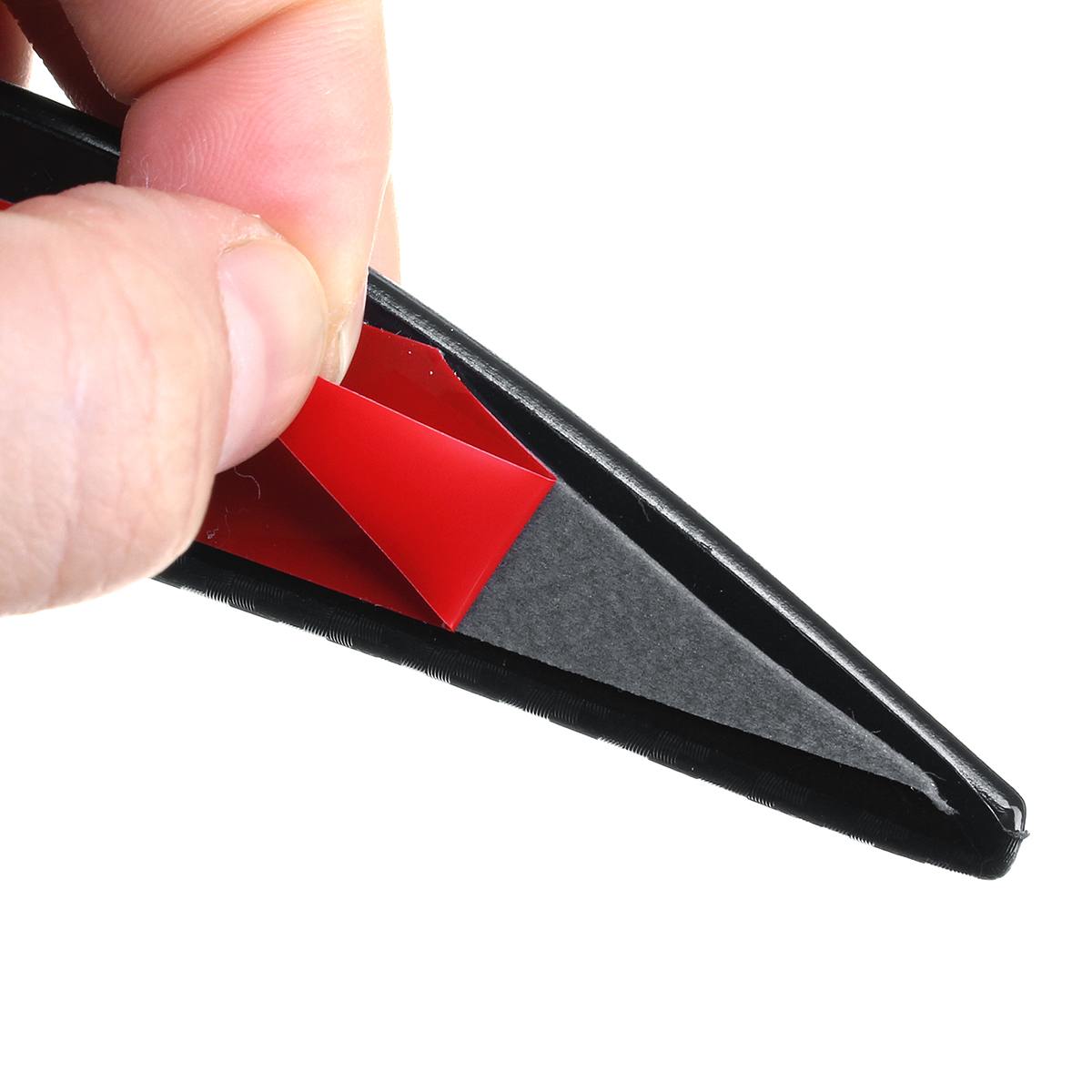 Pair 29cm Universal Car Front Bumper Anti-rub Protector Strips Front Bumper Lip Diffuser Splitter Fins Rubber Protector Strips