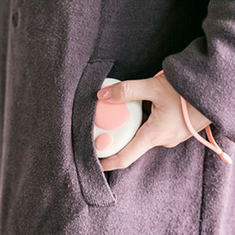Mini Dubbelzijdig Quick Verwarming Handwarmer Kat Poot Vorm Kan Worden Gebruikt Als Een Hanger
