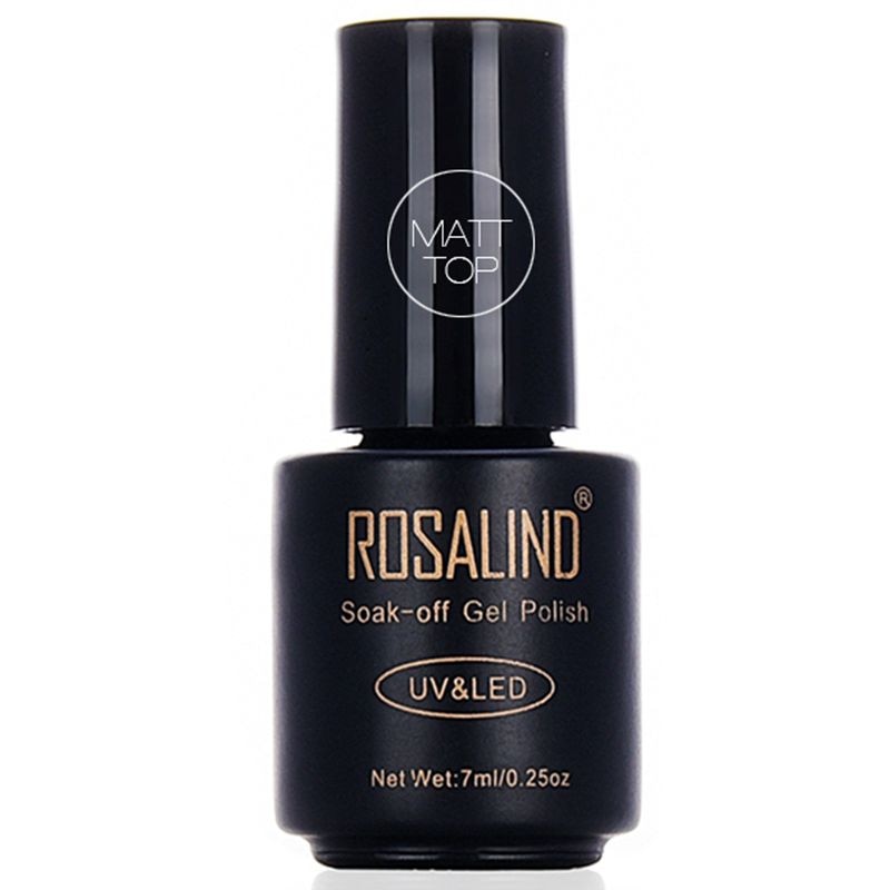 Rosalind 7ML Fles Matt Top Coat Gel Nagellak Nail Art UV Soak-Off Dull Frosted Oppervlak permanente Gel Lak