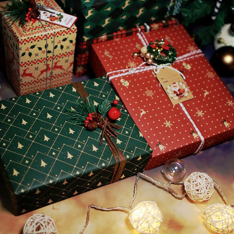 Wrapping Paper Sheets,for Christmas Birthday Party Wrapping Paper Set of 24 Wrap Papers Wrapping Paper