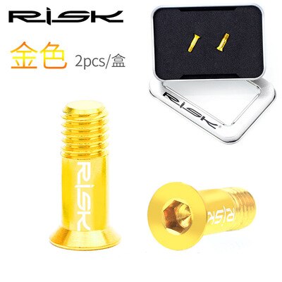 Risiko 2 stk  m5*14.2mm sykkel bakgir bolt titan bolt jockey hjul bolt deler mtb sykkel girskifter guide rulle bolt skrue: måke