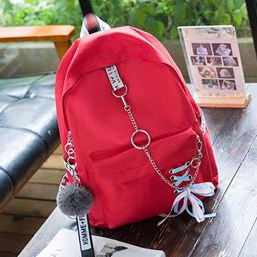 Sac à dos scolaire sacs à bandoulière fête sac à main bal RANSEL femmes balle haut en Nylon populaire voyage dame: Red Style 2