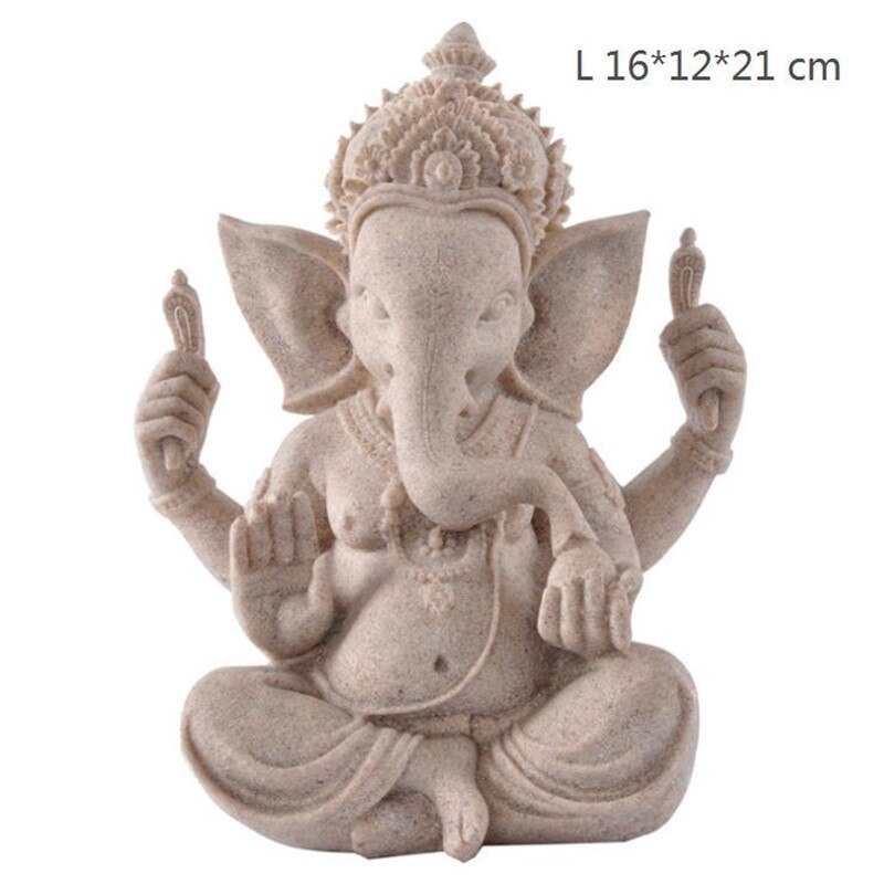 [Vip] escultura de artesanato em arenito, estátua de buda de meditação, estatueta, escultura de ganesha, queimador de incenso, decoração de feng shui: L Ganesha