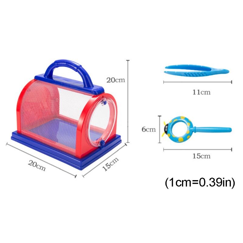 3 Pcs Portable Bug House Critter Case Insect Feeding Observation Backyard Exploration Set