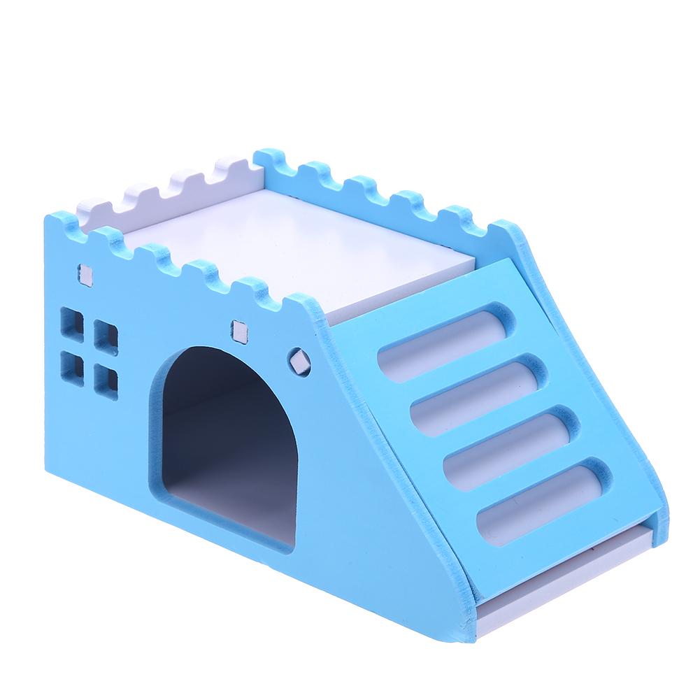 Wooden Hamster house Nest House Odorless Non Toxic Wooden Hut And Castle Small Animal Playground Chew Toy Cage for hamster: 6