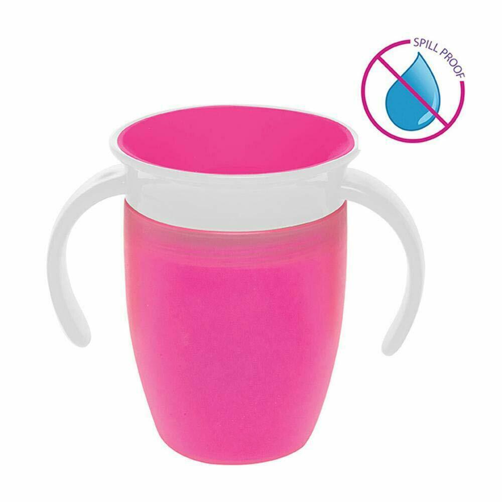 7 Oz Miracle 360 Degree Easy Clean Trainer Cup Spill Proof(Pink)