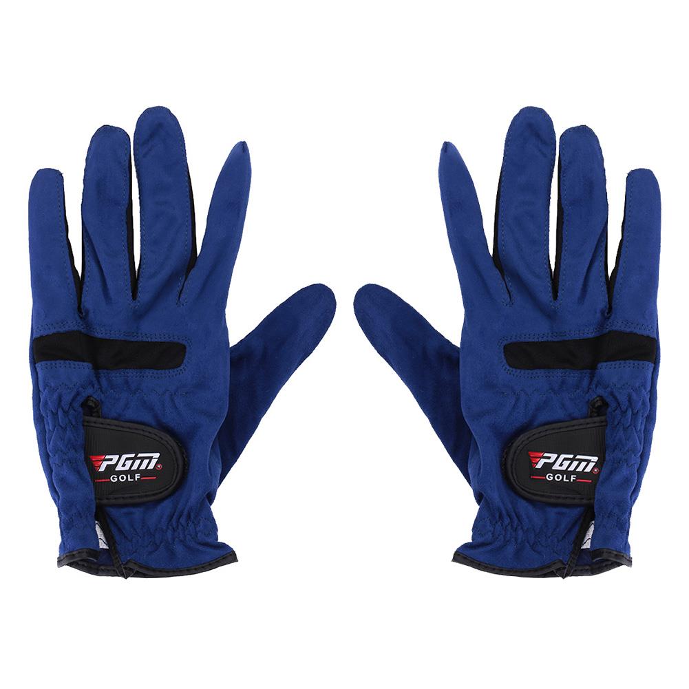 Suave tela de microfibra azul, guantes de Golf antideslizante, abrasión Universal