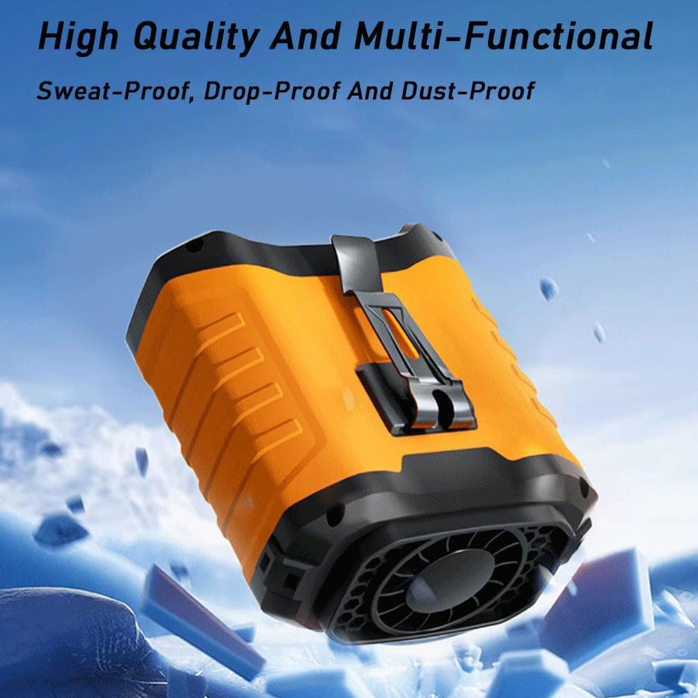 Portable Waist Fan with 10000mAh Power Bank LED Lighting Hanging Neck Fan 5 Speed USB Fan Clip Cooling Fan for Outdoor Working