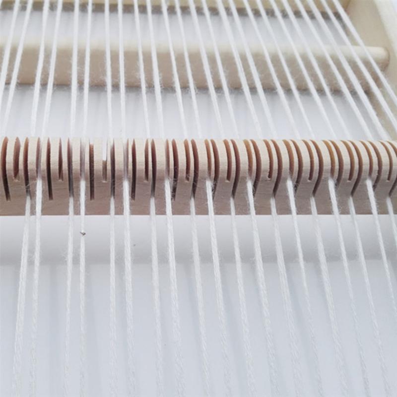 Hout Diy Hand Breien Houten Weefgetouw Speelgoed Kinderen Weven Machine Intellectuele Ontwikkeling Weefgetouw Speelgoed (Willekeurige Kleur Van Wol)