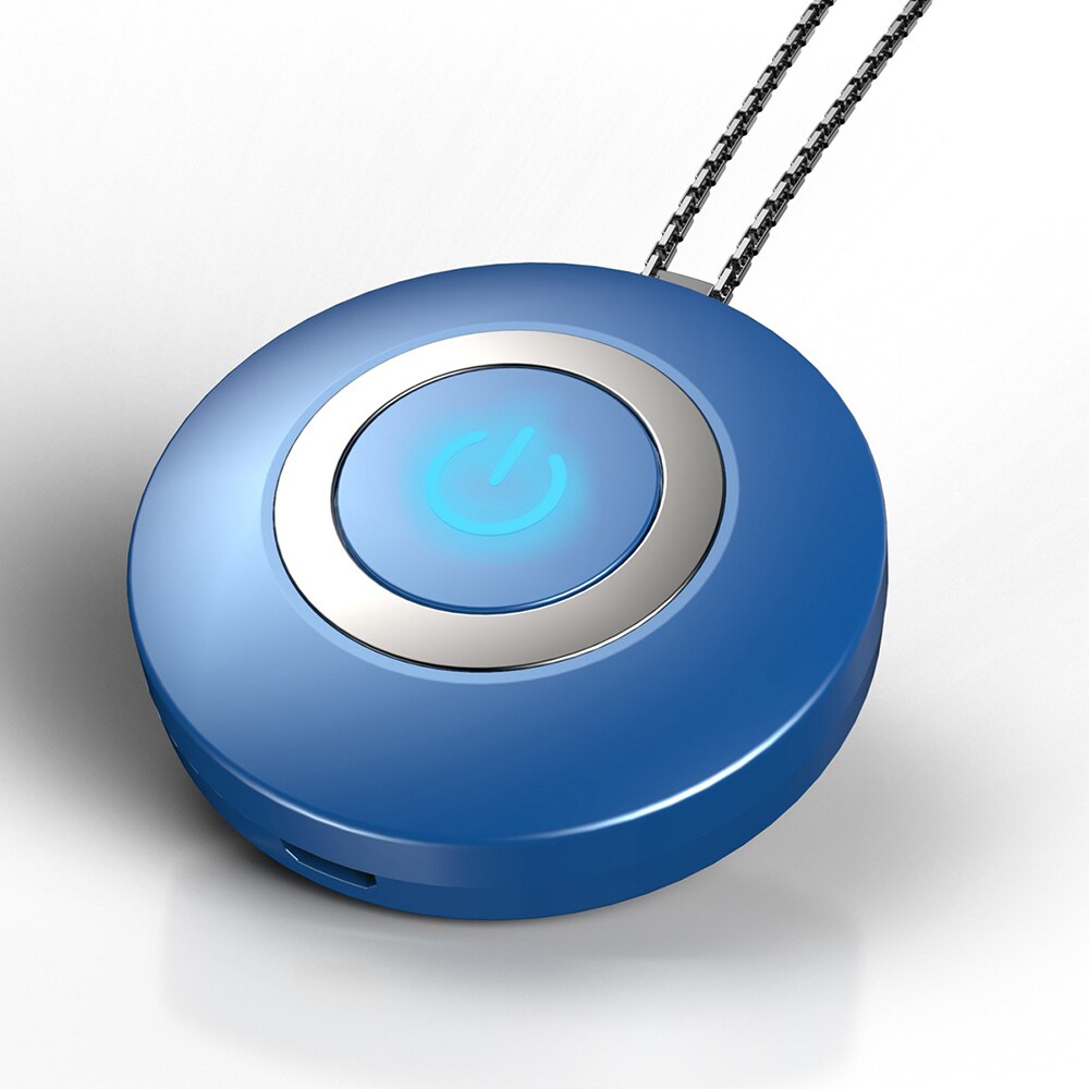 Usb Portable Wearable Air Purifier Personal Mini Air Necklace Negative Ion Air Freshener No Radiation Low Noise For Adult: Blue