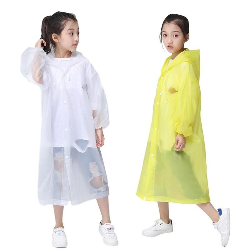 Crianças capa de chuva capa de chuva capa de poncho meninas meninos à prova dwaterproof água capas de chuva transparente descartável impermeável crianças casaco