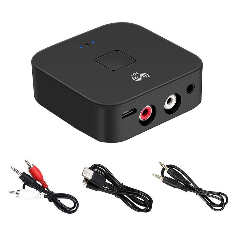 Receptor bluetooth 5.0 aptx ll 3.5mm, aux, rca jack, adaptador sem fio, liga/desliga automático com microfone bluetooth 5.0 4.2