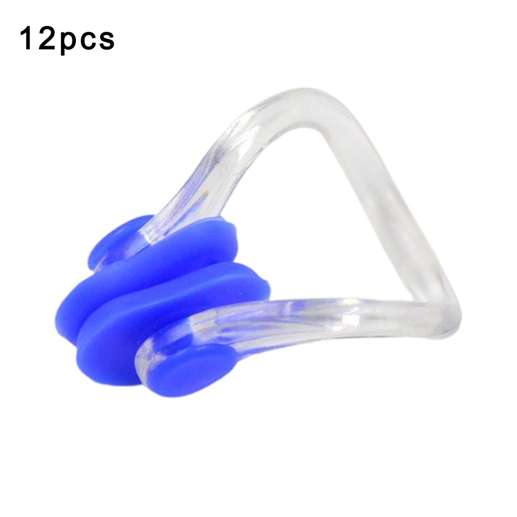 Pince-nez en Silicone souple réutilisable de , 12 pièces, pince-nez confortable pour natation, plongée, surf, pour adultes et enfants: Default Title