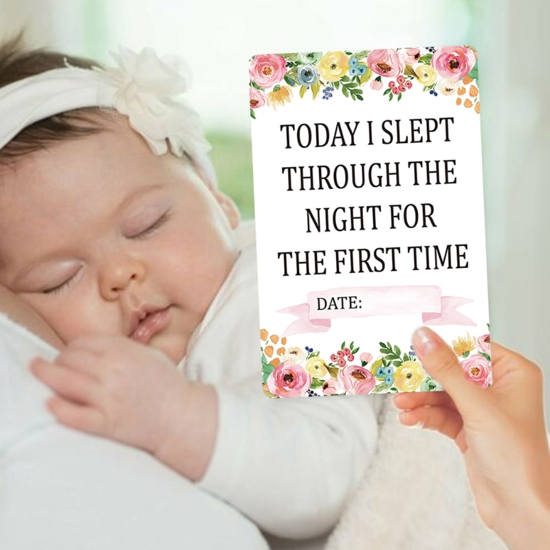 12 Stck Monat Karte Baby Monatliche Neugeborenen Meilenstein Foto teilen Karten einstellen Fu XX9E