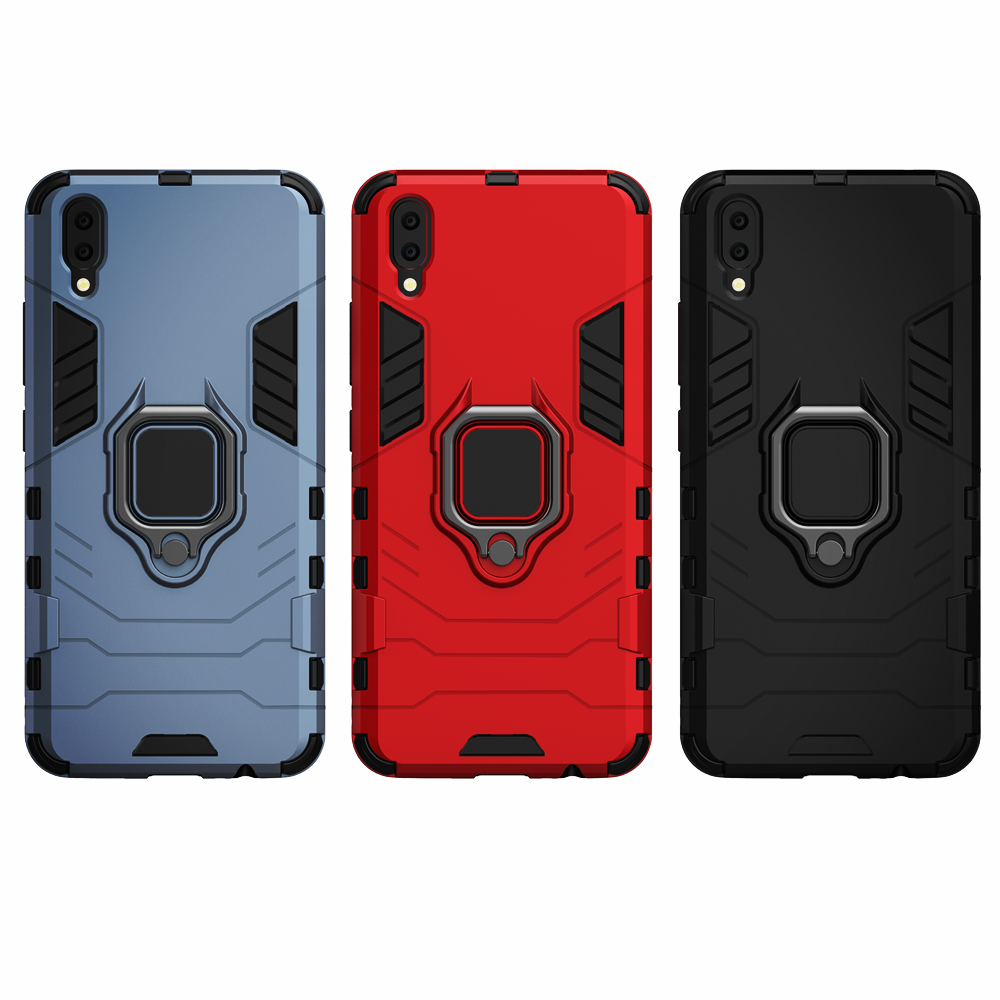 Coque antichoc avec anneau de support en Silicone et PC pour Vivo V11, étui pour V11, V11i, V 11, 11i, VivoV11, VivoV11i, 1806, 1804