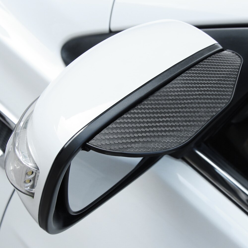 2PCS Auto Rückspiegel Regen Augenbraue Visier Carbon Side für