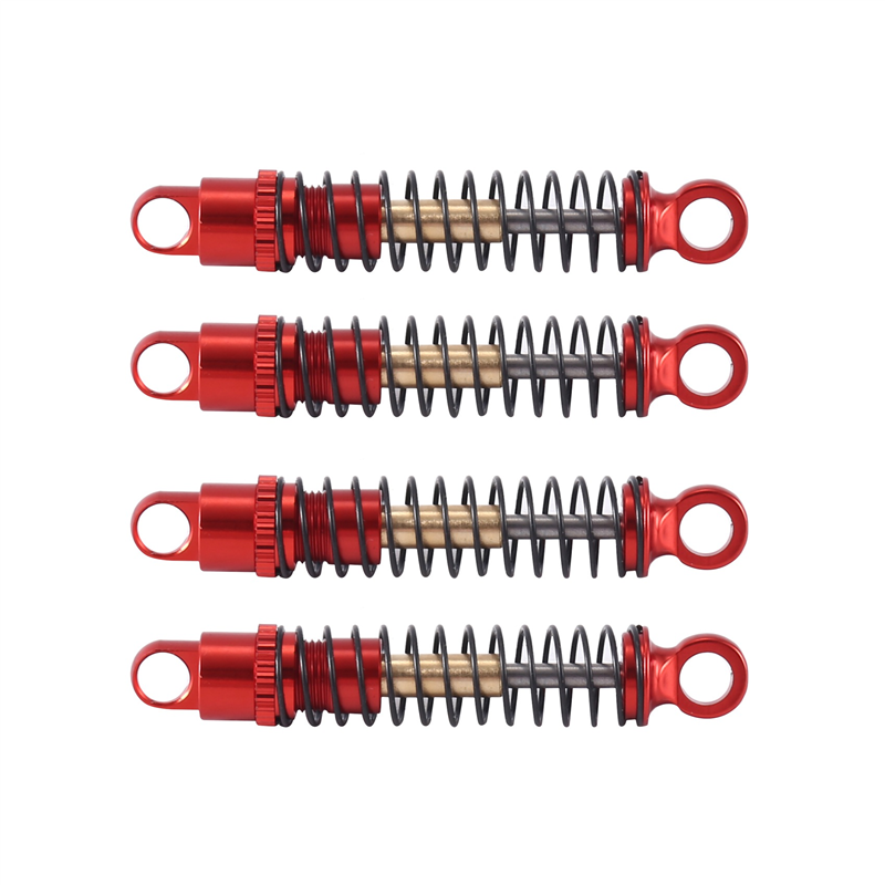 Amortisseur d'huile en métal FRIHA-4Pcs 40Mm, pour Axial SCX24 C10 JLU Gladiator Bronco 1/24 RC, mises à niveau de voiture sur chenilles: Rouge
