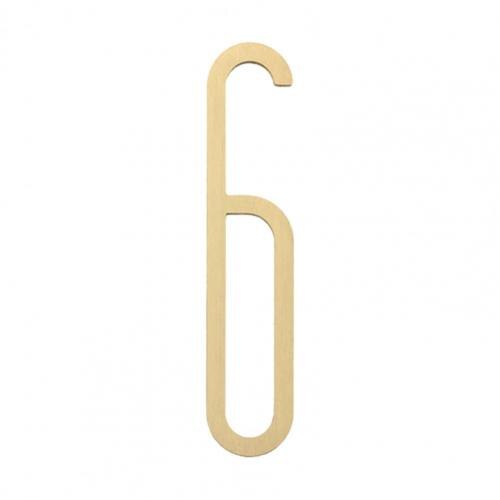 Number Sign 1-9 Brass Mailbox Number Durable Unique Font Door Number: 6