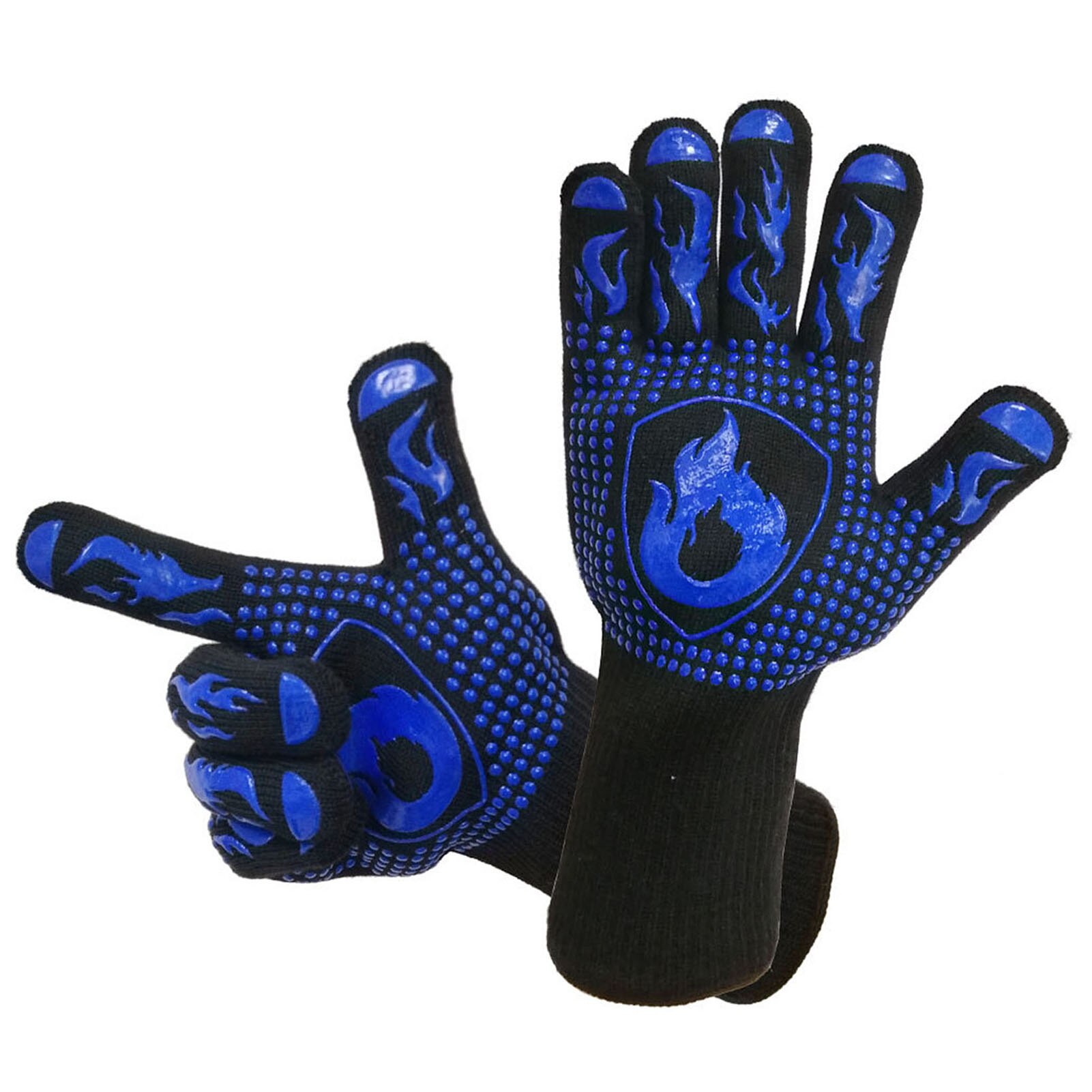 500/800 Degree Celsius Anti Scald Non Slip Practical Convenient Durable Stylish Heat Resistant Silicone Gloves Mitten