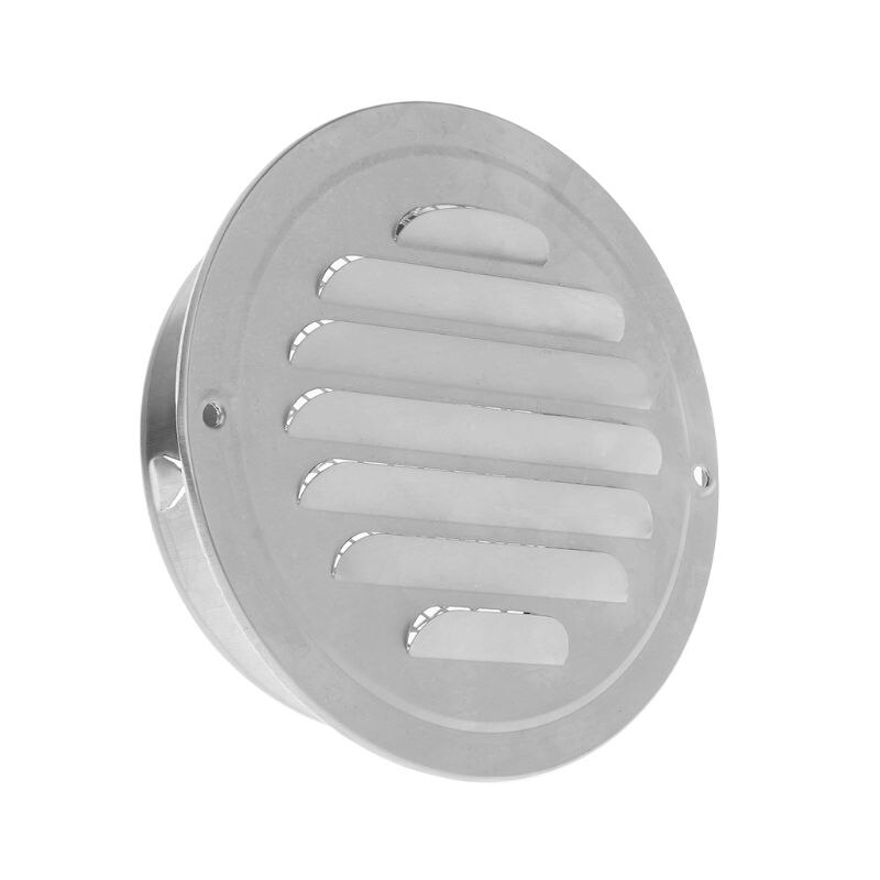1PC Stainless Steel Exterior Wall Air Vent Grille Round Ducting Ventilation Grilles