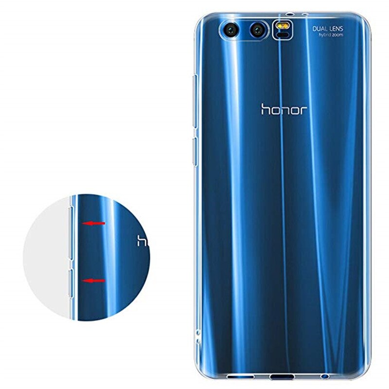 Molle di Tpu Trasparente Custodia in silicone per Huawei Honor 9 STF-AL00 STF-AL10 STF-L09 Posteriore Della Copertura da 5.15 pollici per Il Caso di Huawei Honor9 caso