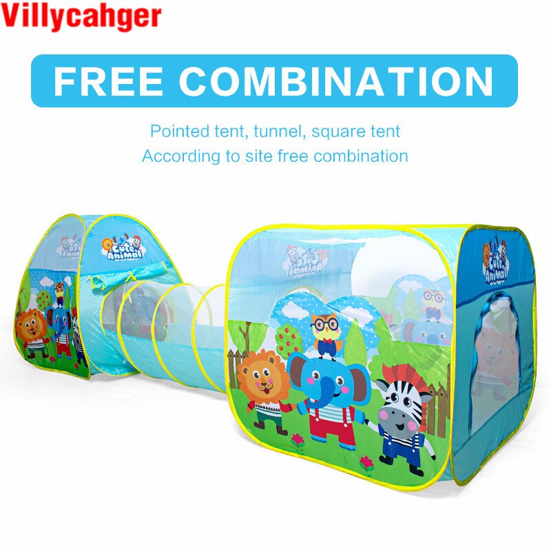 3 pz/set grande tenda da gioco pieghevole per bambini Tunnel strisciante tenda palla piscina gioco per bambini camera da letto coperta per bambini attività all&#39;aperto