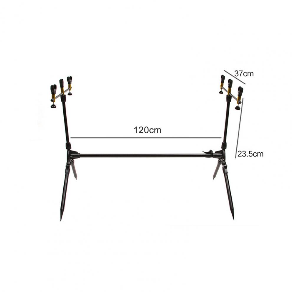 Titular da vara de pesca dobrável anti-ferrugem portátil ajustável retrátil pólo de pesca suporte para ao ar livre retrátil carrinho de pesca