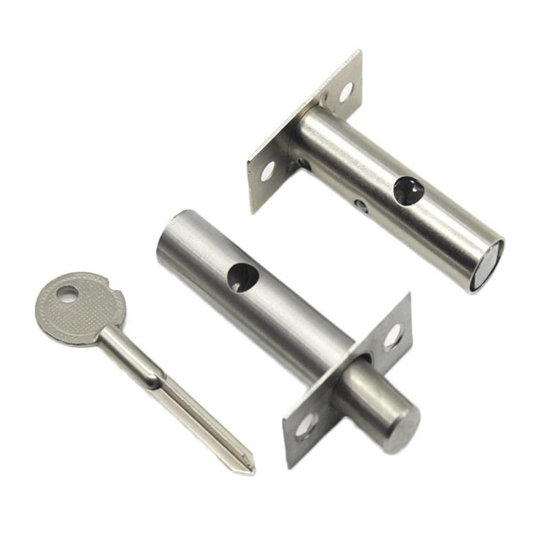 Door Bolts Lock Security Bolt Door Latch Invisible Iron Tool Buckle Hardware Strong Home Lock Door Key Fire Spare Lock Bolt O0H4