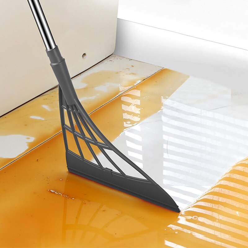 Rubber Broom Hand Push Sweeper Magic Broom Floor Wiper Squeegee for Floor Cleaning Floor Squeegee Sweeping Brush Pet Hair Broom