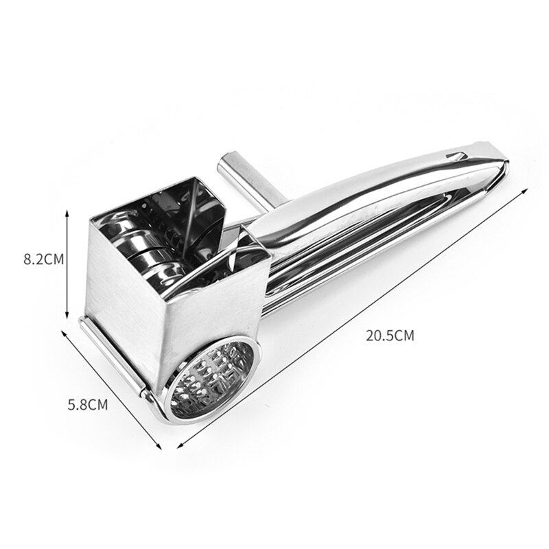 Cheese Rotary Grater Stainless Steel Barrel Drum Ginger Chocolate Multi-function Cheese Shaver