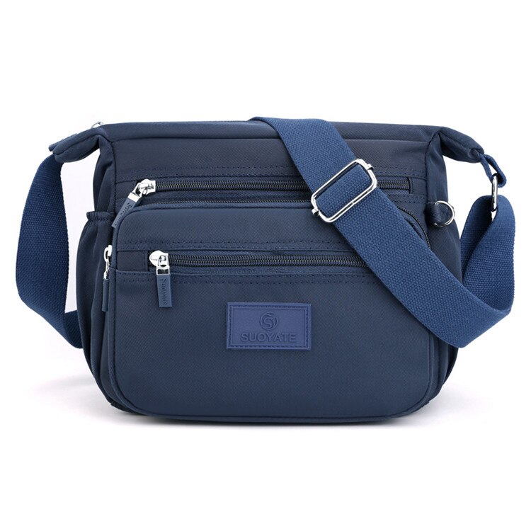 Heißer frauen Schulter tasche Weiblichen Crossbody-tasche Einfache Reise Handtasche Nylon wasserdicht lässig Damen Umhängetasche: Tiefe Blau