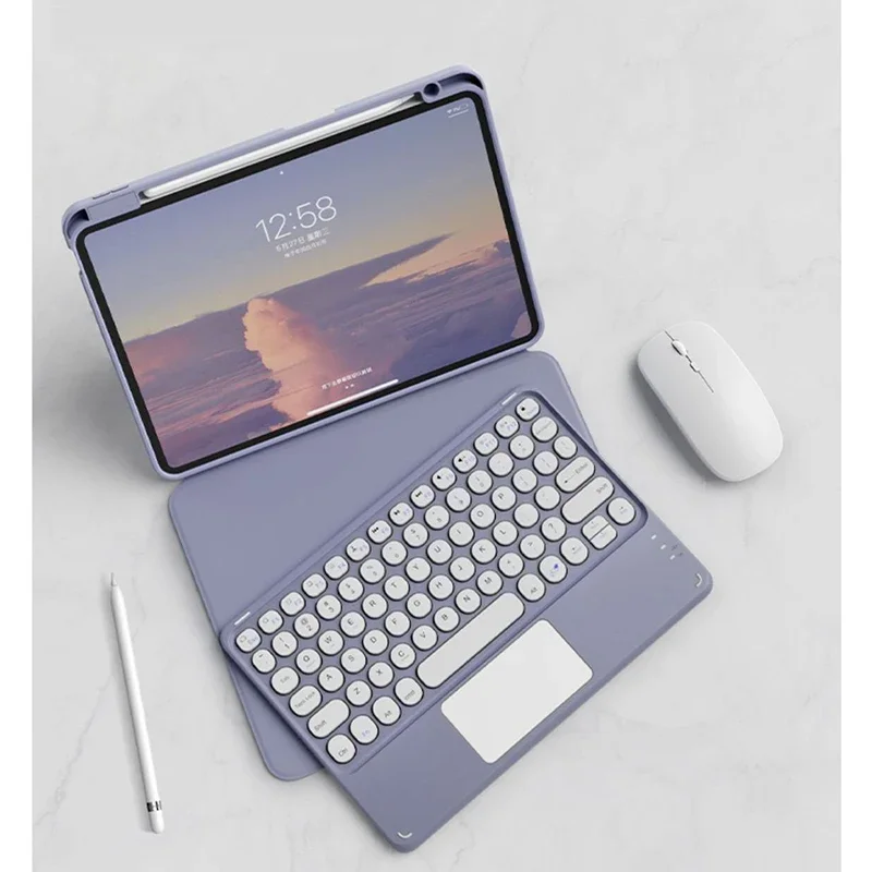 Funda magnética de rotación para iPad Air 6, 2024, 10,9, Air 4, 5, 10. ª generación, teclado 10,2, 7, 8, 9. ª, Air 3 Pro 11, funda con ratón gratis