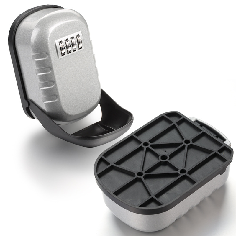 Large Aluminium Waterproof 4-Digit Combination Wall Mount Key Safe Holder Keeper Resettable Code Door Way Mini Storage Lock Box