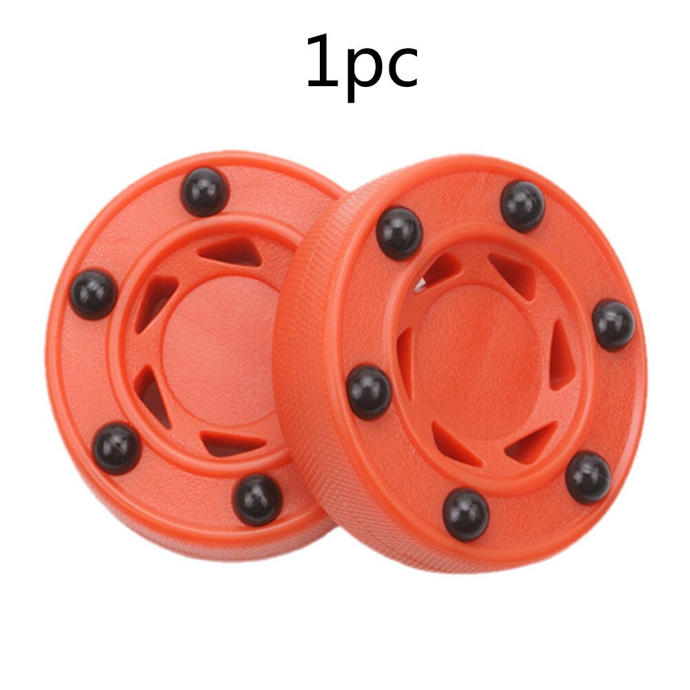 Perfekt ausbalancierter übungsrund-abs-hochdichte-rollhockeypuck, orange, langlebige anti-roll-zubehörräder