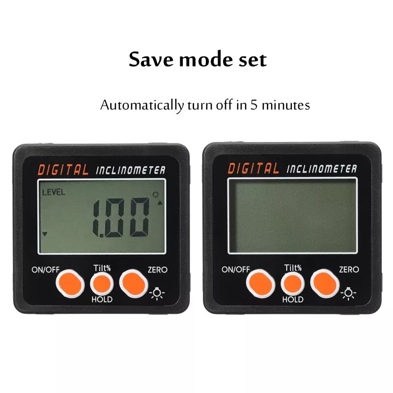 0.05 Inclinometer Protractor Precision Digital Spirit Level Set Measuring Tools Mini Nivel Kit Horizontal Slope