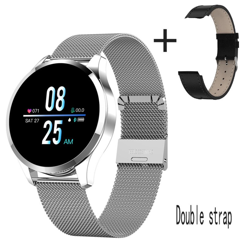 Q9 Smart Uhr Wasserdichte GPS Abstand Track Bluetooth Smartwatch männer Herz Rate monitor Fitness Tracker Q8 Armband Android IOS: Double-strap-sr