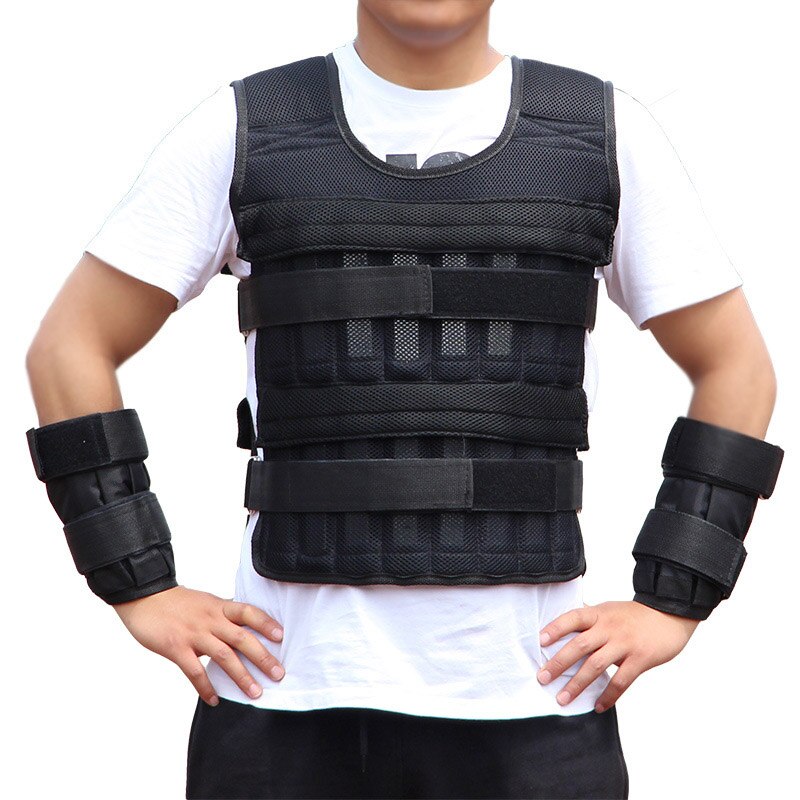 20kg Weighted Vest Adjustable Loading Weight Jacket Exercise Weightloading Vest Boxing Training Waistcoat Weightloading Vest: Default Title