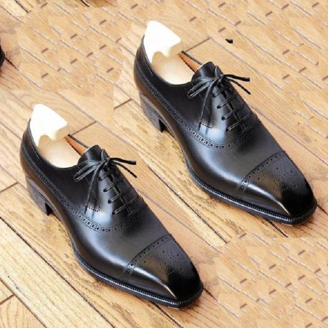 FGUUTYM Scarpe Uomo In Pelle Classiche Business - Colore Nero, Taglia 40 EU (Consiglio: Scegliere Una Taglia In Più)