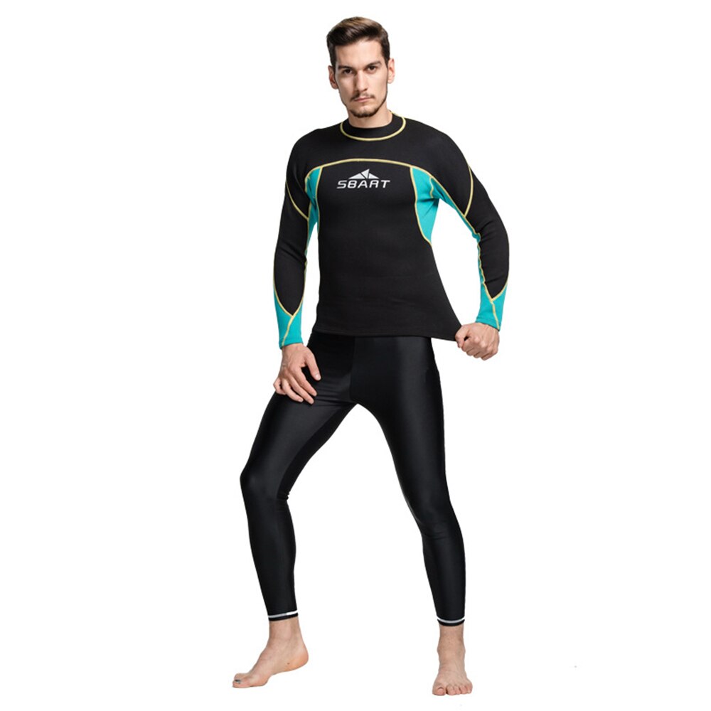 SBART – combinaison de plongée en apnée pour hommes, haut à manches longues, en néoprène, 2MM, haute élasticité, cerf-volant de surf