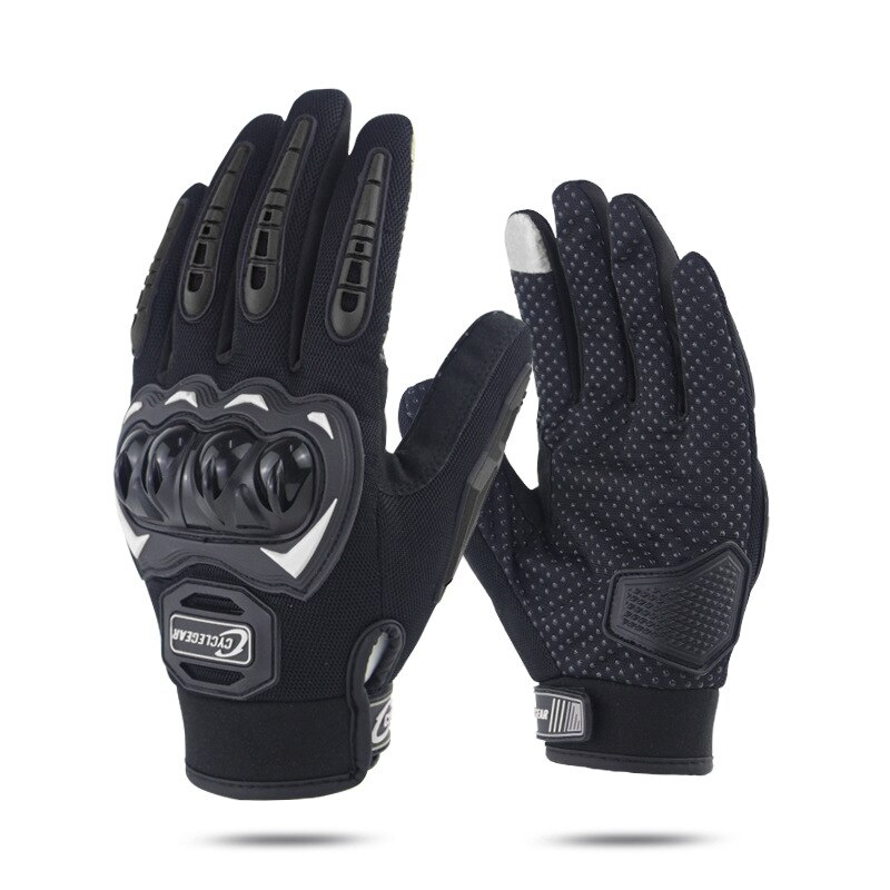 Mens Motorcycle Gloves Touch Screen Protective Moto Motocross Gloves Man Motorcycle Gloves Warm Waterproof Windproof Gloves: B44Black / S
