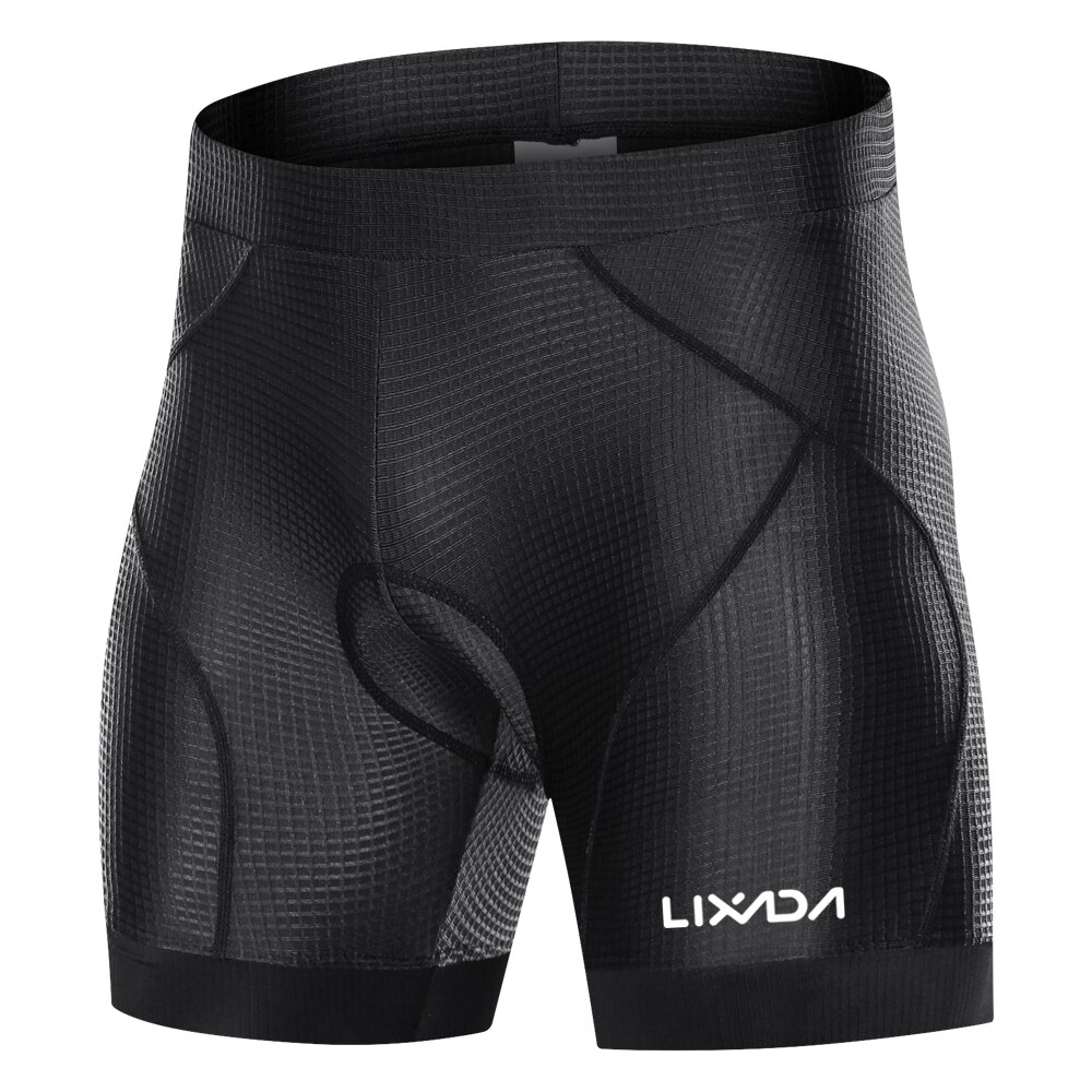 Thickened 3D Gel Pad Cycling Shorts Men Cycling Underwear Pro Shockproof Bicycle Shorts Riding Clothing MTB Road Bike Underwear: Black  / L