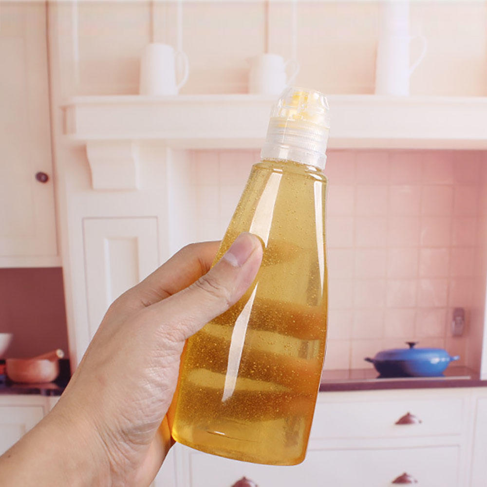 Squeeze Honey Bottles Reusable Plastic Honey Jars with Cap Salad Dressings Containers Travel Pinic Work Condiments Dispenser