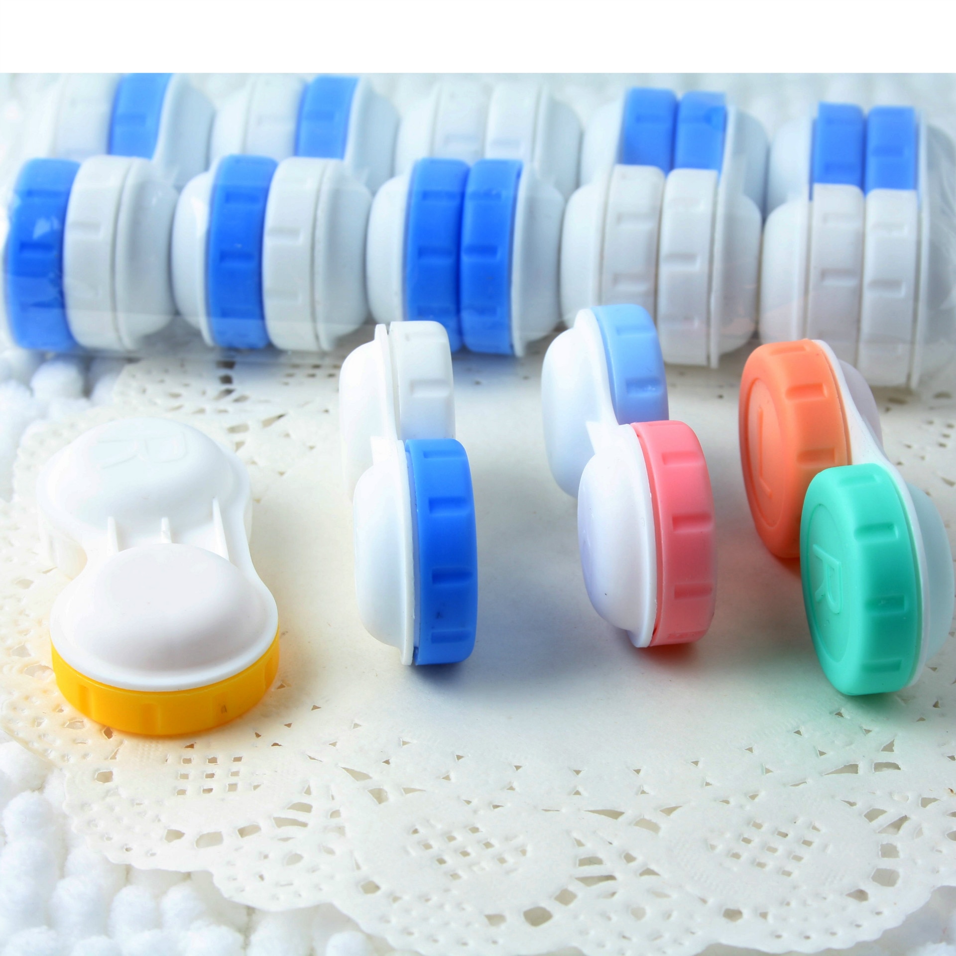 100 pcs/lot Glasses Cosmetic Contact Lenses Box Contact Lens Case for Eyes Care Kit Holder Container
