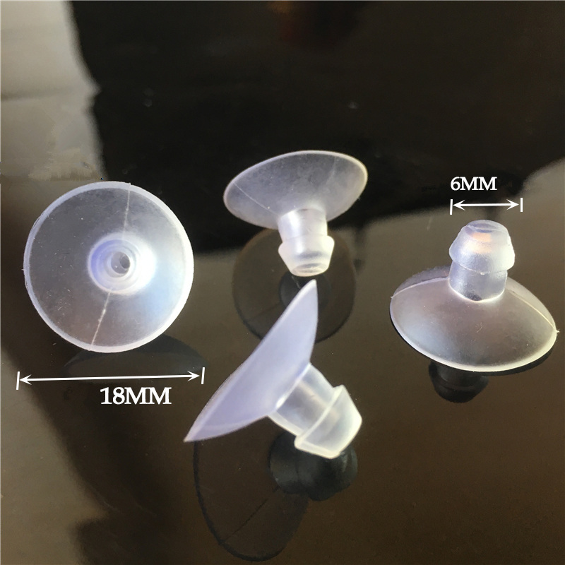 10 stk /20 stk klare 18/20/30mm sugekopper gennemsigtige plastik svampe hoved sugekop: 18mm-10 stk