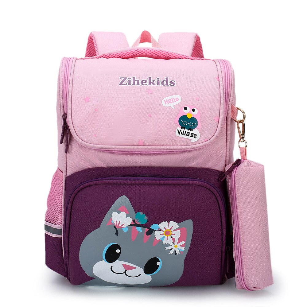 Kinderen Orthopedische Rugzak Waterdichte Kids Boekentas Voor Tieners Jongens Meisjes Grote Capaciteit Schooltas: Light Pink