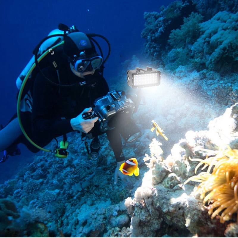 Lámpara de buceo de 45M, luz de Flash impermeable para GoPro Hero 5 7/8, accesorios para cámara de vídeo Xiaomi mijia Yi 4K SJCAM
