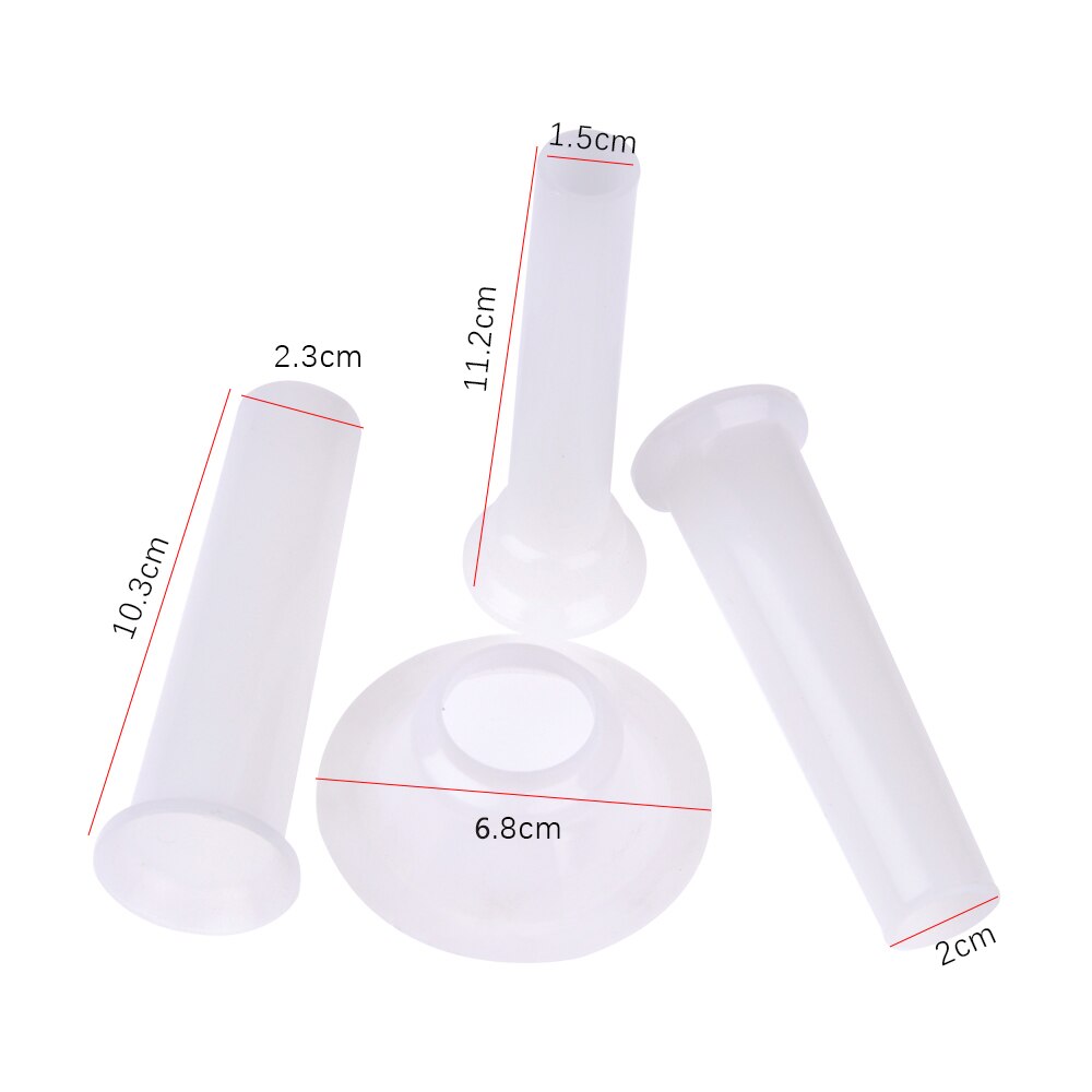 Vier witte worst vulling accessoires zijn niet giftig en duurzaam voor vleesmolen vulling worst buis keukengerei