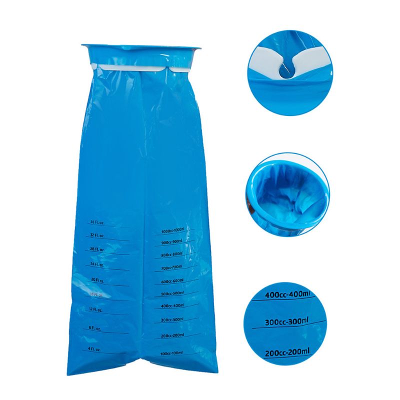 Bolsas desechables para la Emesis, paquete de 45 bolsas para el mareo por movimiento, color azul,