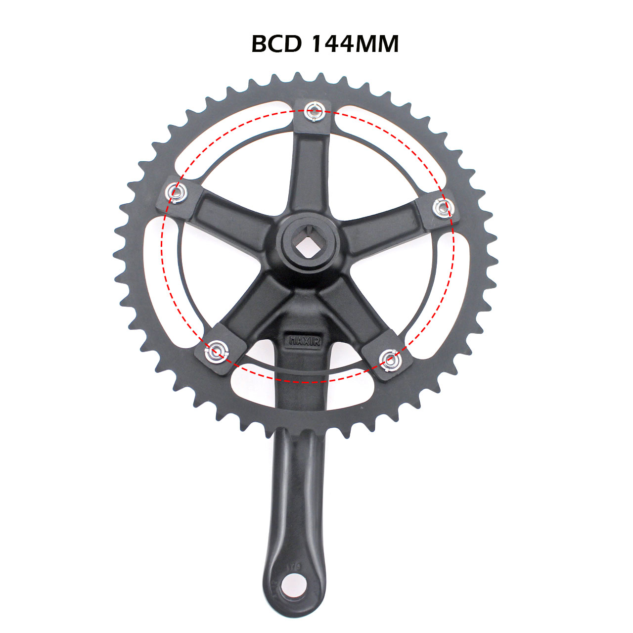 Nowact fixed gear kranksæt 48t , 170mm bcd 144mm aluminiumlegering kranksæt single speed fix gear cykel banecykel klinge